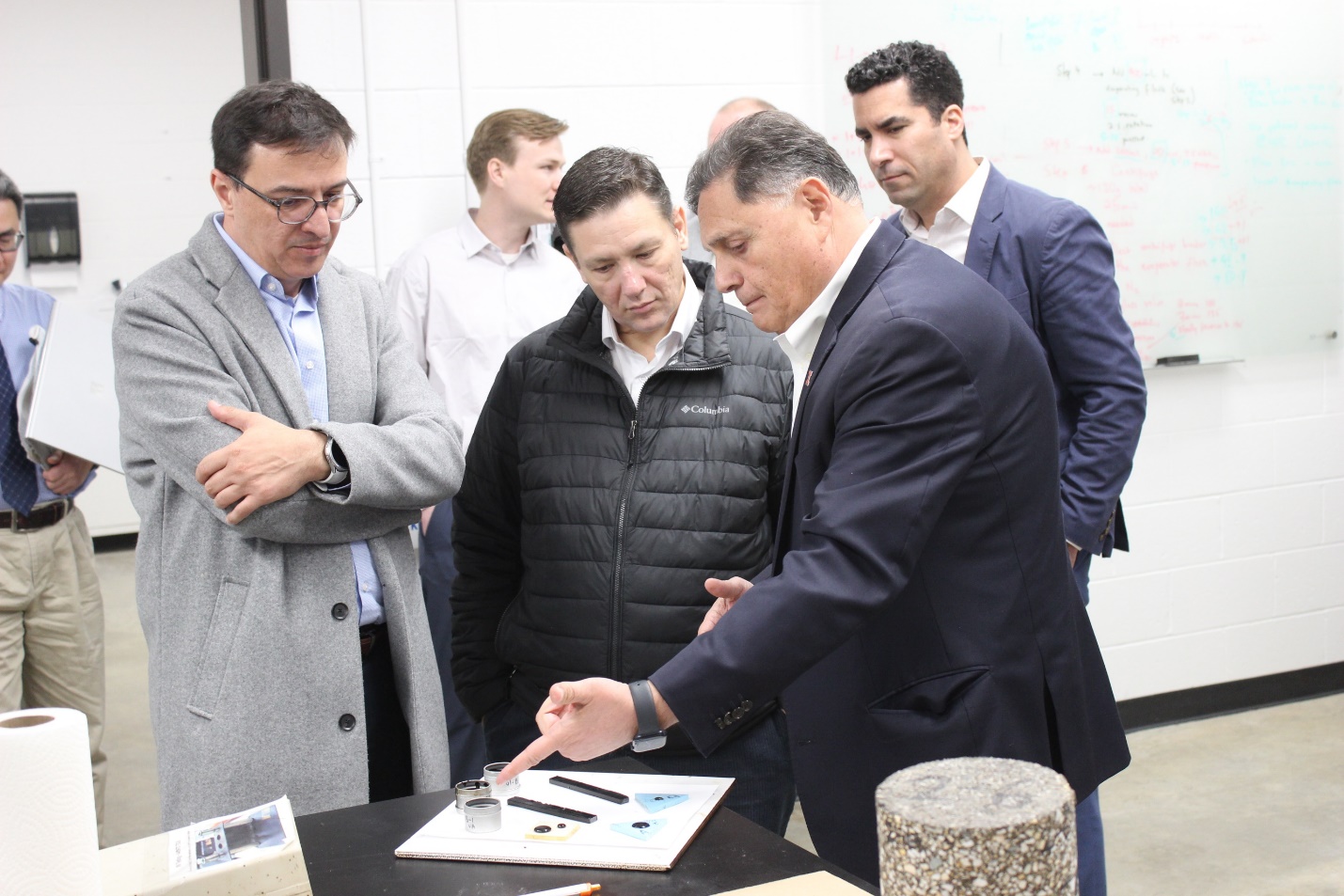 Representatives from Instituto Herc&amp;iacute;lio Randon and Randoncorp tour ICT&amp;rsquo;s facilities and discuss innovations in connected vehicle technologies and sustainable pavement solutions on March 6.