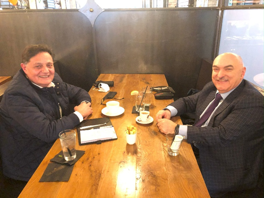Mahmassani and Al-Qadi celebrating Mahamassani's election to the National Academy of Engineering in 2021.
