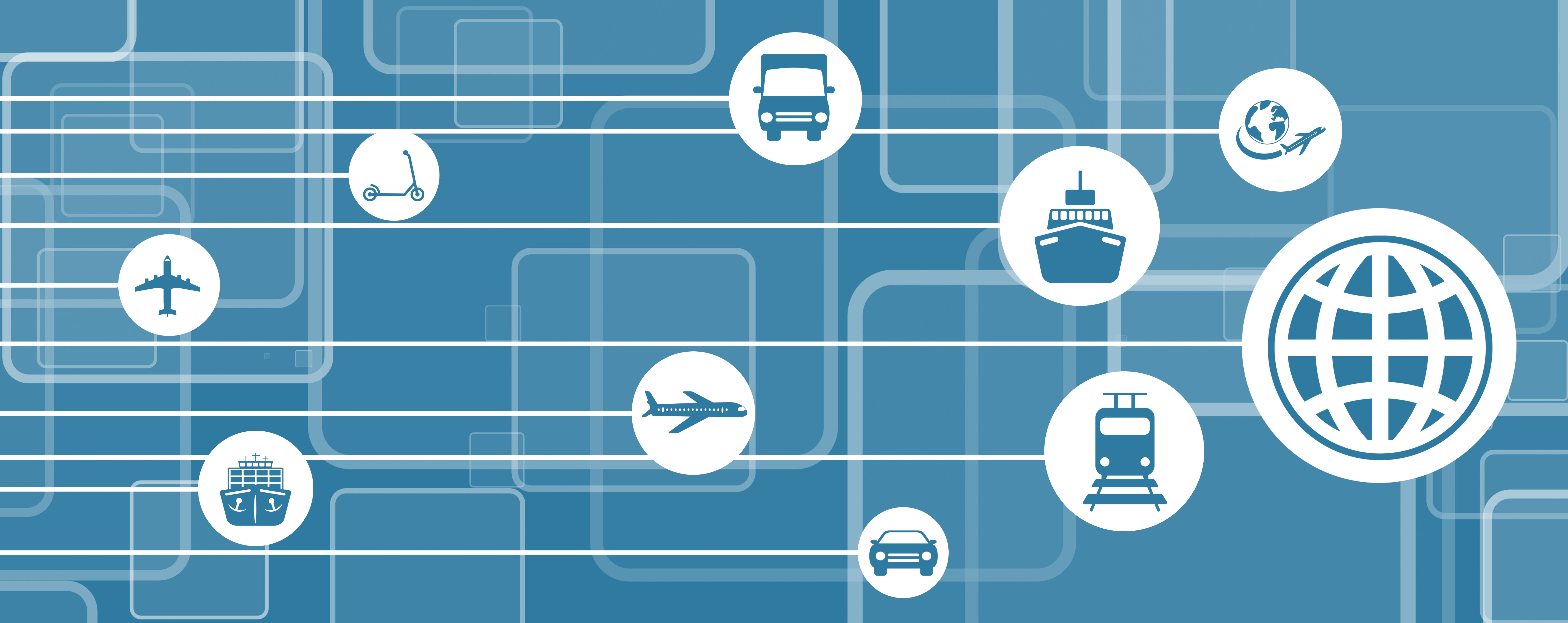 All modes of transportation: air, freight, transit, car, pedestrians, etc.