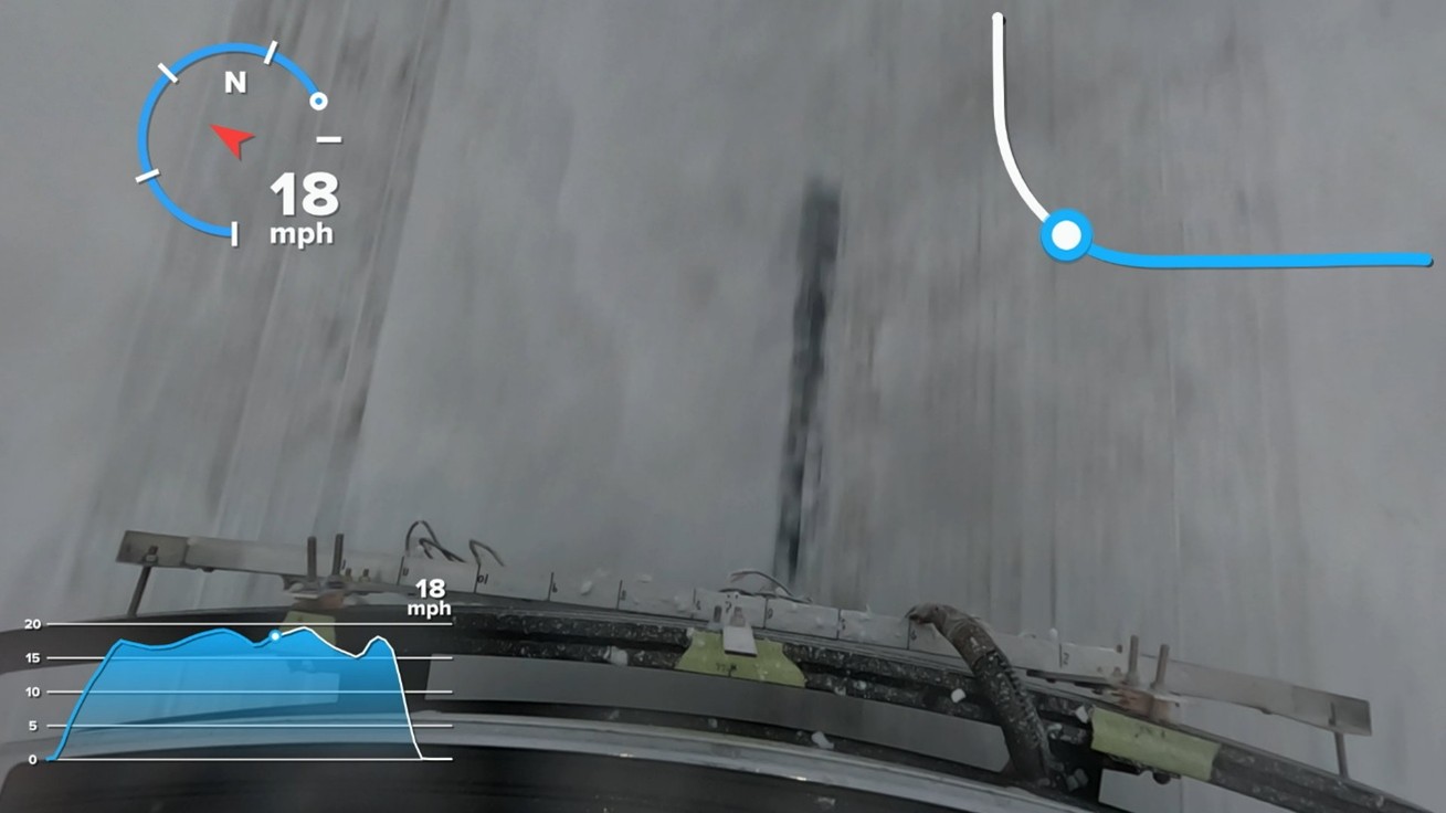 Provided by Jeff&amp;amp;amp;amp;nbsp;Roesler. A connected and autonomous vehicle using the developed passive sensing system on a rural road in snow. Electromagnetic markings on the pavement provide guidance to the vehicle on how to maneuver.