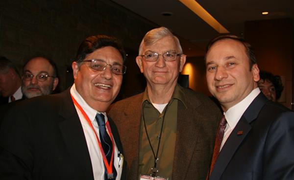 Imad Al-Qadi, Marshall Thompson, and Erol Tutumluer at the University of Illinois reception.