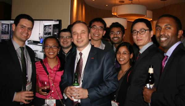 Erol Tutumluer with current University of Illinois graduate students.