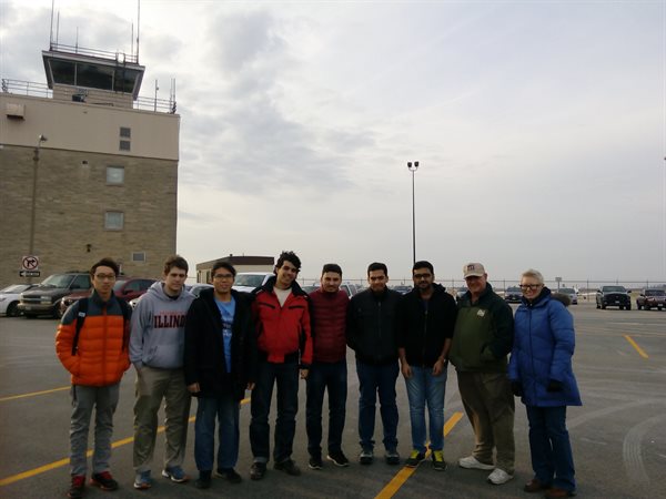 Members of the ITE Student Chapter during their visit to Willard Airport.