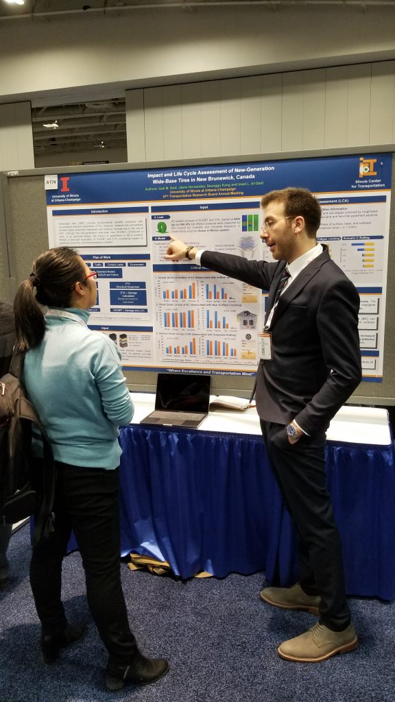 Student Izak Said presenting at the 97th annual Meeting of the Transportation Research Board.