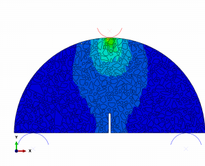 [cr][lf]<p id="caption-attachment-10136" class="wp-caption-text">Micromechanical model of the SCB test used to evaluate cracking resistance of various overlay mixes.</p>[cr][lf]