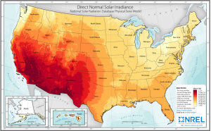 Figure 2. Distribution of UV radiation across the U.S. based on data collected from 1998&ndash;2016.