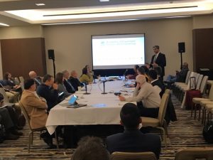 Amit Bhasin leading the second annual APSE meeting at the 2019 TRB Conference.