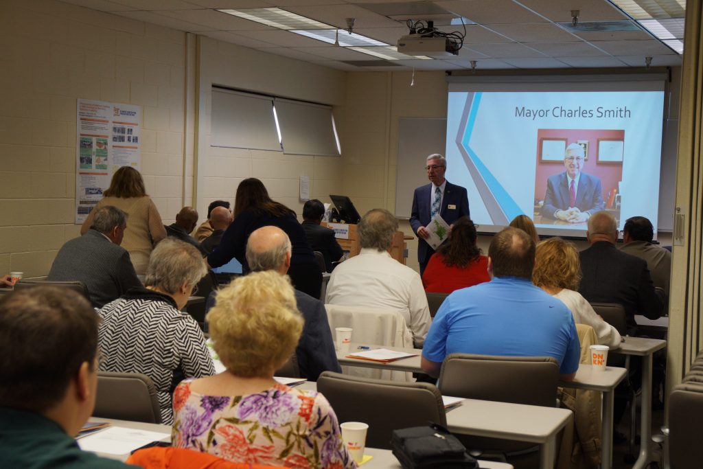 [cr][lf]&lt;p id=&quot;caption-attachment-11595&quot; class=&quot;wp-caption-text&quot;&gt;Village of Rantoul Mayor Charles Smith greets more than two dozen local leaders who visited ICT on April 4 to learn about the Illinois Automated and Connected Track.&lt;/p&gt;[cr][lf]