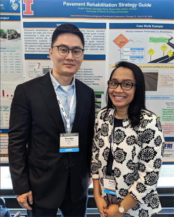 All smiles from Seunggu Kang and Angeli Gamez as they present their ASCE poster.