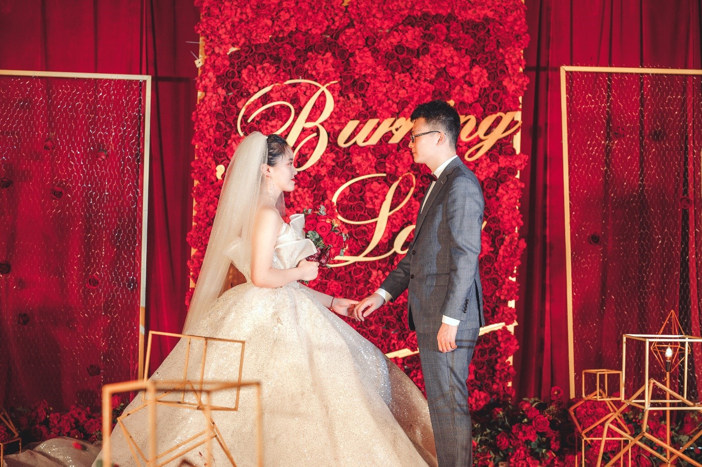 The highlight of UIUC doctoral students Qingqing Cao, left, and Xiuyu Liu&rsquo;s summer break was getting married in front of family and friends in their hometown in China.