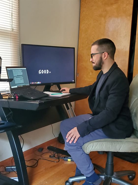[cr][lf]&lt;p&gt;Jesus Osorio, a CEE doctoral student, works from his home office, which he has set up in a room all of its own. &ldquo;I intentionally try to keep the work within that room so my brain at least has a physical queue that this is my fixed work location,&rdquo; he said.&lt;/p&gt;[cr][lf]