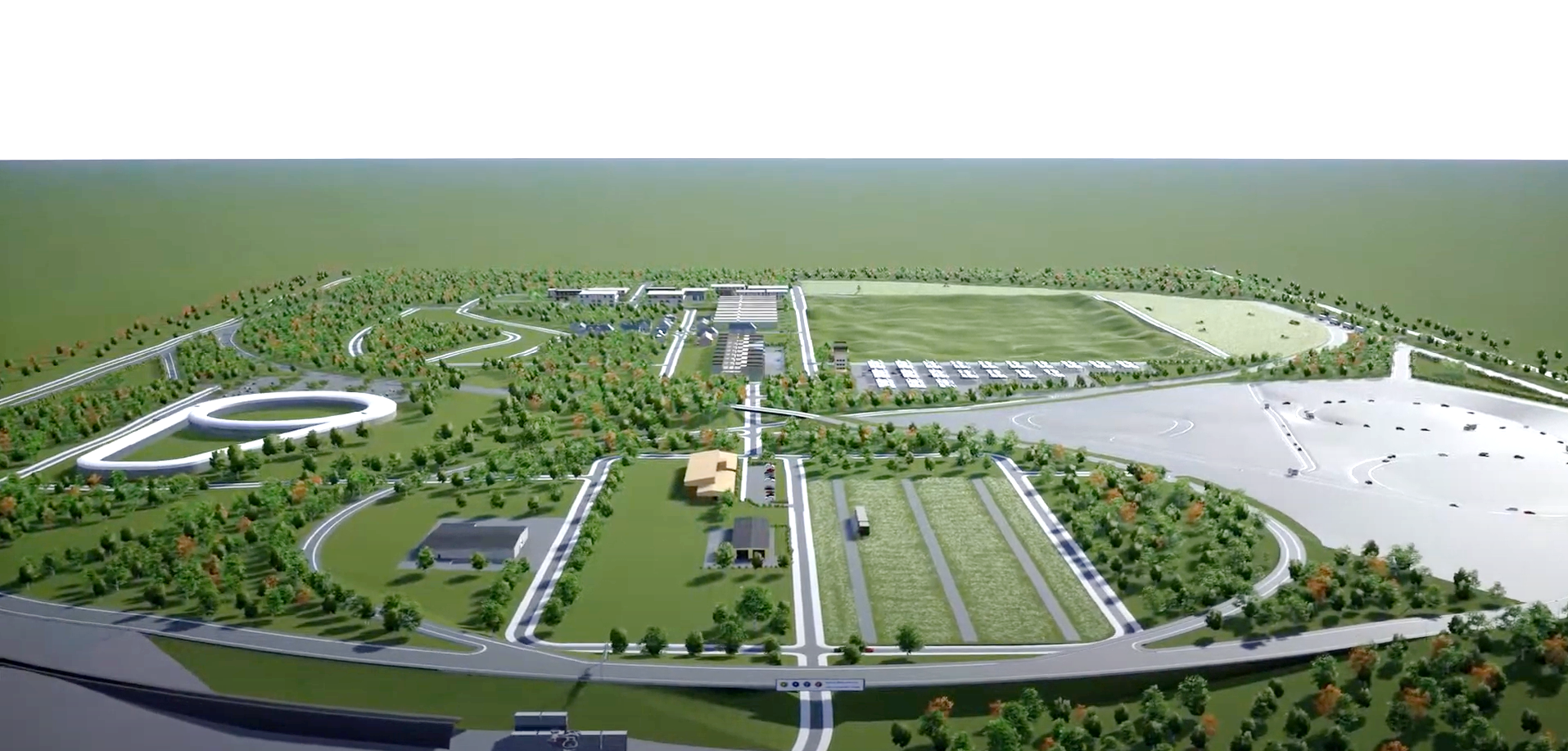 A rendering of the proposed Illinois Autonomous and Connected Track in Rantoul, Illinois.