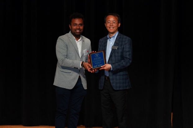 Ramakrishnan's poster highlighted his research on designing and building pavement infrastructure for future mobility such as electric, autonomous and connected vehicles.