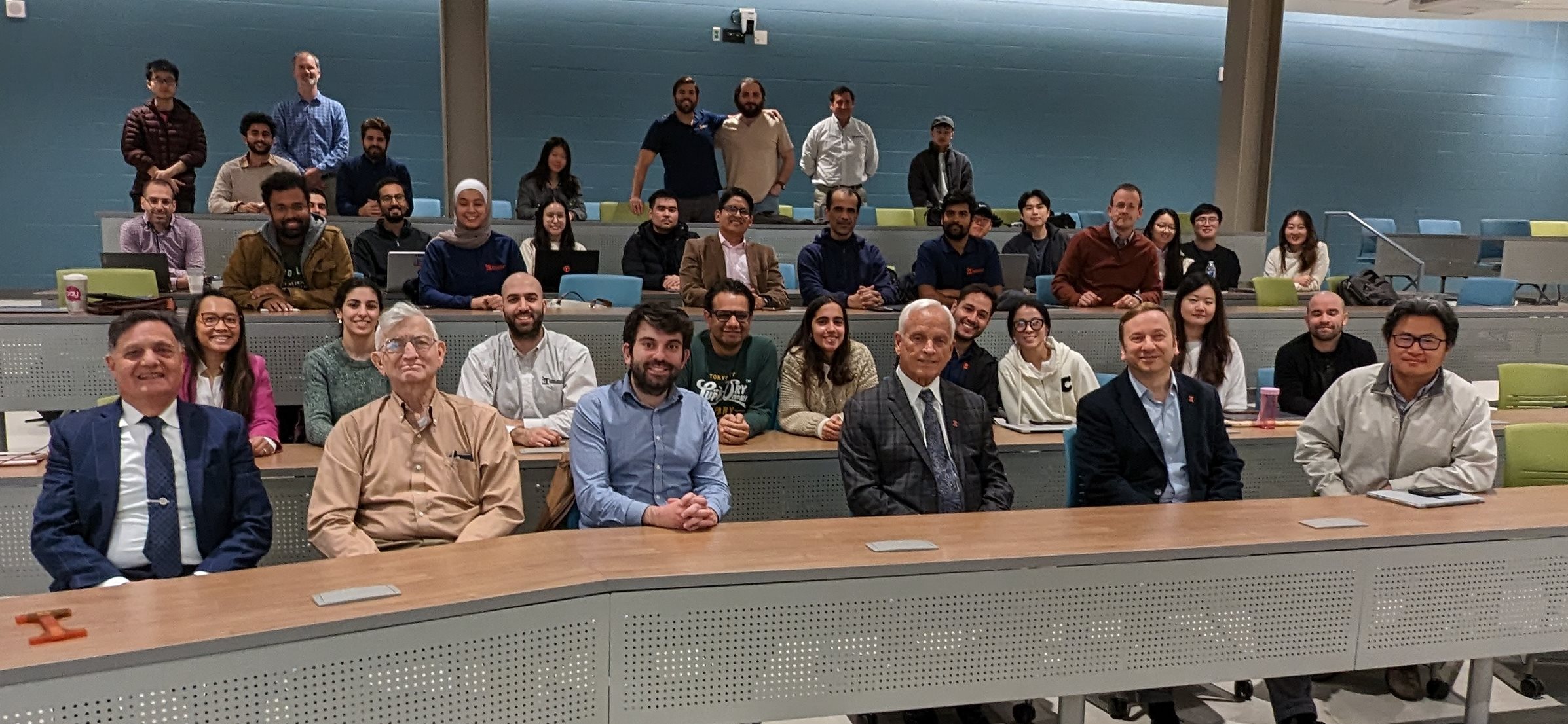 Dr. Dallas Little, third from right in the front row, presented the Spring 2023 Kent Seminar Distinguished Lecture.