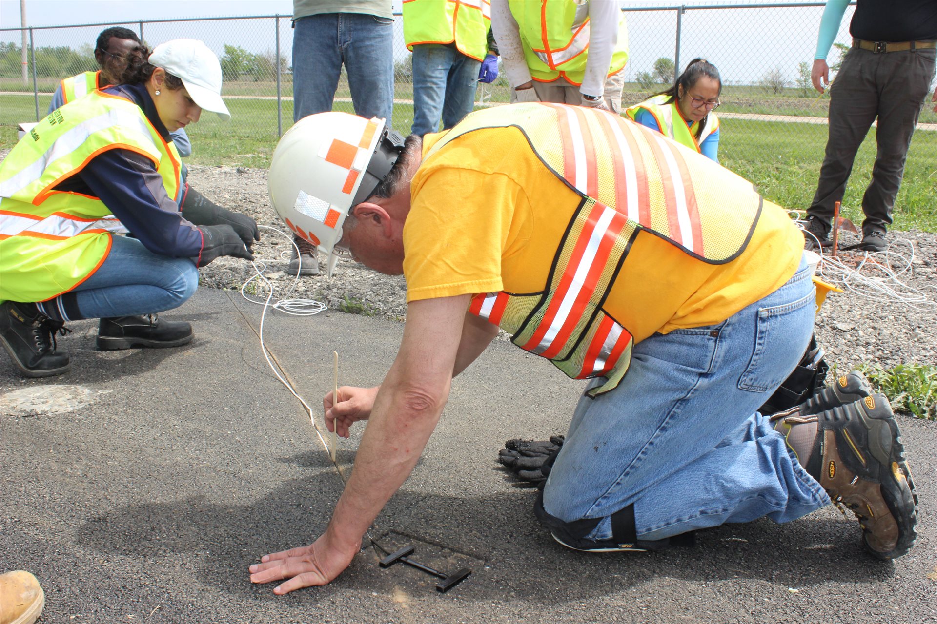 &amp;amp;amp;amp;amp;lt;span style=&amp;amp;amp;amp;amp;quot;background-color: var(--engr-white);&amp;amp;amp;amp;amp;quot;&amp;amp;amp;amp;amp;gt;Al-Qadi places a strain gauge cable embedded in a base layer saw cut on May 15. Al-Qadi&amp;amp;amp;amp;amp;amp;rsquo;s team instrumented the test area with 53 sensors to measure strain from simulated traffic loads using ICT&amp;amp;amp;amp;amp;amp;rsquo;s Accelerated Transportation Loading System as well as temperature.&amp;amp;amp;amp;amp;lt;/span&amp;amp;amp;amp;amp;gt;