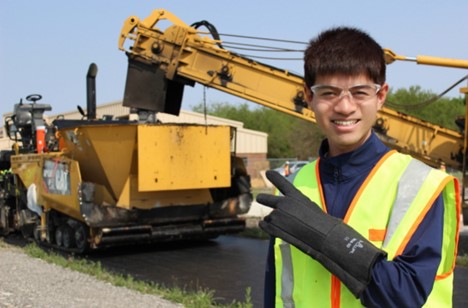 &amp;amp;lt;span style=&amp;amp;quot;background-color: var(--engr-white);&amp;amp;quot;&amp;amp;gt;Lu poses in front of an asphalt paving machine during a research project at ICT in May 2023&amp;amp;lt;/span&amp;amp;gt;&amp;amp;lt;span style=&amp;amp;quot;background-color: var(--engr-white);&amp;amp;quot;&amp;amp;gt;.&amp;amp;lt;/span&amp;amp;gt;