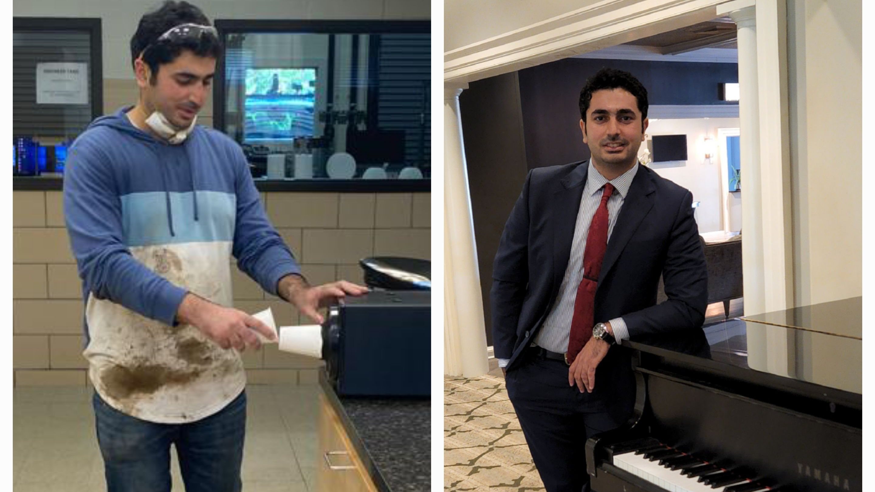 &amp;lt;span style=&amp;quot;background-color: var(--engr-white);&amp;quot;&amp;gt;Sayeh&amp;lt;span style=&amp;quot;background-color: var(--engr-white);&amp;quot;&amp;gt; before and after a day working in the lab. &amp;amp;ldquo;Although I am not a typical materials guy, I did some work in the lab,&amp;amp;rdquo; &amp;lt;/span&amp;gt;Sayeh&amp;lt;span style=&amp;quot;background-color: var(--engr-white);&amp;quot;&amp;gt; said. &amp;amp;ldquo;That helped widen my perspective and taught me teamwork. The ultimate lesson, however, was teaching me handiness. I learned that as engineers, LEARNING can't be achieved without LABOR (hail to the orange, hail to the blue!); the lab and the classroom go hand-in-hand!&amp;lt;/span&amp;gt;&amp;lt;br&amp;gt;&amp;lt;/span&amp;gt;